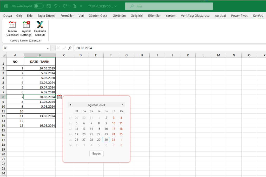 excel calendar add-in date picker